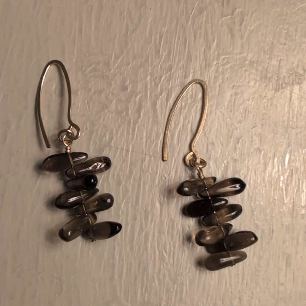 Chic Black and Gold Drop Earrings